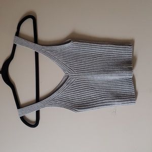 Grey Knitted Tank Top